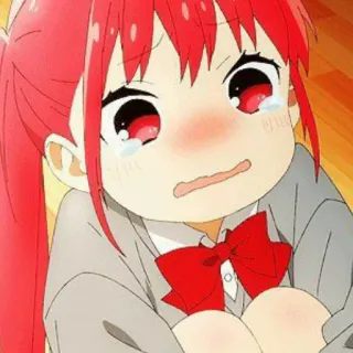😭 anime, chica, llorando, triste, lágrimas, dibujos animados, emocional, manga telegram sticker