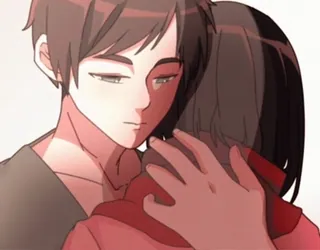 🥰 abrazo, anime, pareja, amor, consuelo, manga telegram sticker