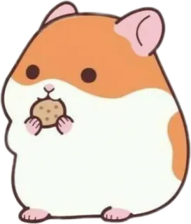 🍪 hamster, cute, animal, kawaii, cartoon, rodent, cookie telegram sticker