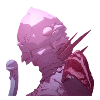 👽 monstro, alienígena, criatura, futurista, fantasia, ficção científica telegram sticker