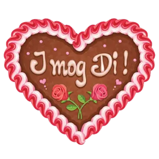 ❤️ I mog Di! cuore, pan di zenzero, amore, rose, biscotto telegram sticker