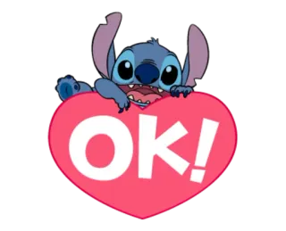 👌 Stitch OK! disney, cartoni animati, carino, alieno, ok, stitch telegram sticker