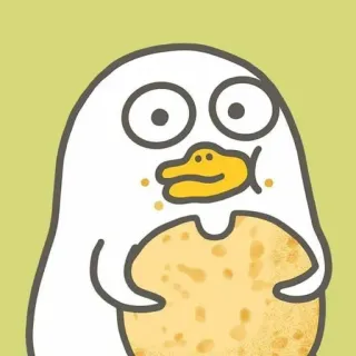 🐣 เป็ด, การ์ตูน, สัตว์, อาหาร, น่ารัก telegram sticker
