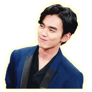 😊 man, suit, portrait, handsome, smiling, person telegram sticker