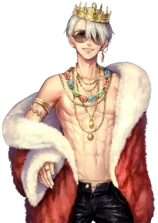 😎 rey, corona, manga, anime, moda, estilo, realeza telegram sticker