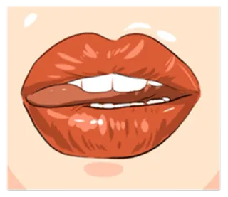 💋 嘴唇, 嘴, 卡通, 表情 whatsapp sticker