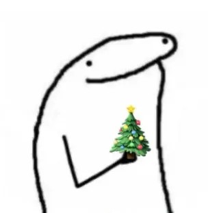 🎄 weihnachtsbaum, feiertag, weihnachten, dekoration, cartoon whatsapp sticker