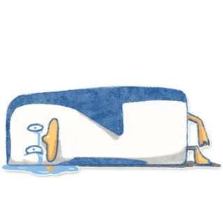 😭 pinguino, triste, piangendo, carino, animale, cartone animato telegram sticker