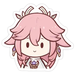 Chibi Yae Miko telegram stickers