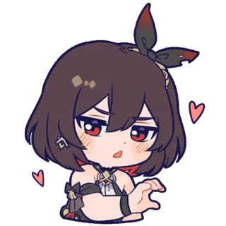 😗 Hu Tao Genshin Impact anime, girl, cute, character, genshin impact, hu tao telegram sticker