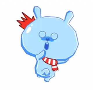 🥶 Cartoon, Niedlich, Figur, Illustration, Tier, Hase, Winter, Schal telegram sticker