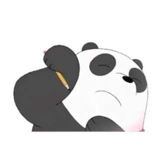 🐼 Panda We Bare Bears Panda, We Bare Bears, Desenho animado, Personagem, Dormindo, Fofo telegram sticker
