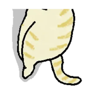 ⚪️ gato, animal, mascota, ilustración, dibujo animado whatsapp sticker