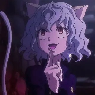 🐱 Neferpitou Hunter x Hunter อนิเมะ, แมว, เนเฟอร์ปิโต้, Hunter x Hunter telegram sticker