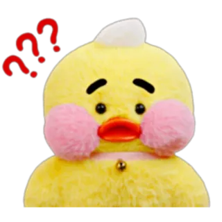 🐣 duck, cartoon, question, confused, cute, kawaii telegram sticker