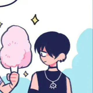 🔗 anime, cartoon, cotton candy, choker, necklace telegram sticker