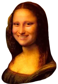 😄 Mona Lisa Mona Lisa, painting, art, smile, classic telegram sticker
