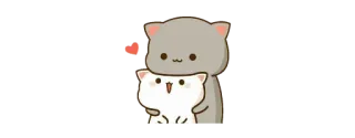 🥰 猫, 可愛い, ハグ, 愛, かわいい telegram sticker