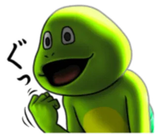 ✊ ぐっ Tortuga, Dibujos animados, Lindo, Animal, Verde whatsapp sticker