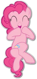 😇 Pinkie Pie My Little Pony Pony, Rosa, Fröhlich, Cartoon, MLP telegram sticker