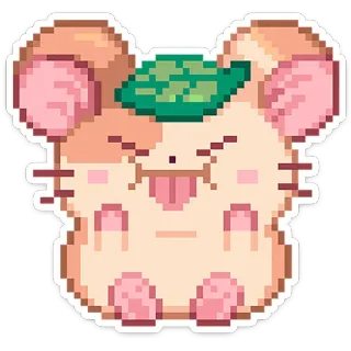 🐹 ハムスター, 可愛い, ピクセルアート, 動物, かわいい, ステッカー telegram sticker