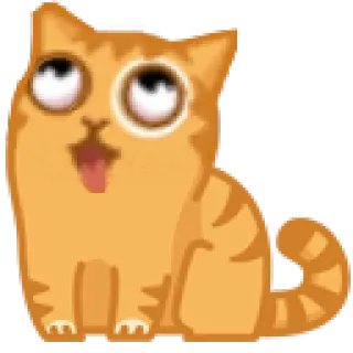 👀 gatto, arancione, carino, animale, animale domestico, gattino, divertente whatsapp sticker