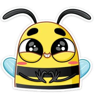 ❤️ ハチ, 漫画, かわいい, 動物, 昆虫, 可愛い telegram sticker