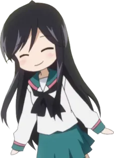 😊 Anime, Chica, Sonrisa, Chibi, Lindo whatsapp sticker