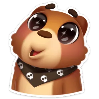 🤩 милый, животное, медведь, стикер, мультфильм whatsapp sticker