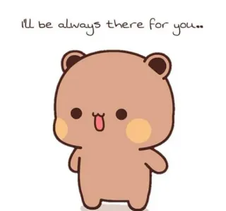 ❤️ I'll be always there for you ours, mignon, amour, amitié, dessin animé telegram sticker