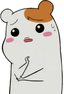 😯 chomik, kreskówka, słodki, zwierzę, ilustracja telegram sticker