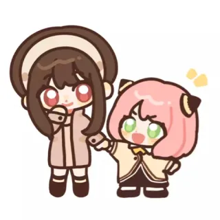 ❤️ Anya Forger Spy × Family Anime, Dessin animé, Fanart, Mignon, Anya, Spy × Family, Personnage telegram sticker