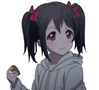 ☺️ Nico Yazawa Love Live! anime, ragazza, carina, kawaii, idol, Love Live, Nico Yazawa, cartoni animati telegram sticker