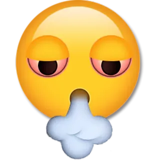 🤒 emoji, chapado, maconha, fumaça, olhos telegram sticker