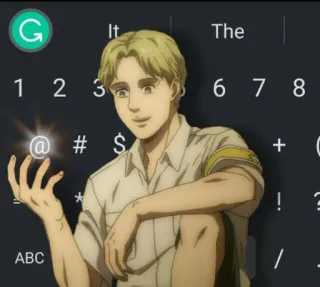 😌 It
The anime, character, uniform, blonde hair, sparkle, attack on titan whatsapp sticker