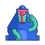 👌 monkey, cartoon, ok, gesture, animal, sticker telegram sticker