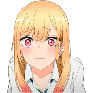 🤩 Marin Kitagawa My Dress-Up Darling anime, girl, blonde, cute, Marin Kitagawa, My Dress-Up Darling telegram sticker