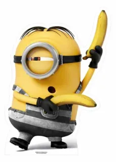 😦 Minion Minion, Banane, Cartoon, Figur, Lustig, Humor, Gelb telegram sticker