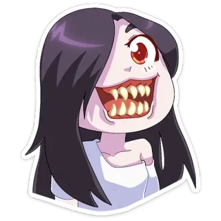 😤 Monster, Kreatur, Horror, Gruselig, Dämon, Zähne, Halloween whatsapp sticker
