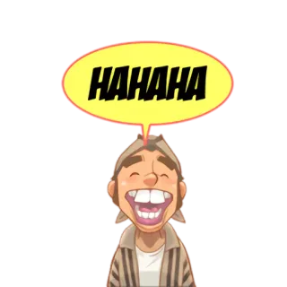 😂 HAHAHA tertawa, lucu, lelucon, komik, kartun, bahagia telegram sticker