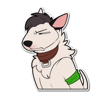 😑 dog, cartoon, animal, sticker, cute, furry telegram sticker