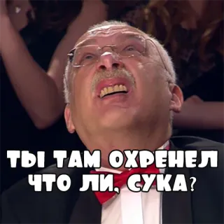 😠 ТЫ ТАМ ОХРЕНЕЛ ЧТО ЛИ, СУКА? telegram sticker
