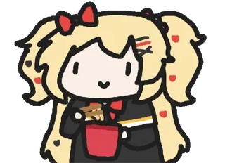 🐱 Anime, Cartoon, Niedlich, Kawaii, Essen, Illustration telegram sticker