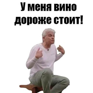 🤑 У меня вино дороже стоит! anggur, mahal, humor, mewah, meme telegram sticker