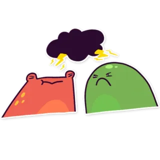 😡 Blob, Wajah, Kartun, Marah, Pemarah whatsapp sticker