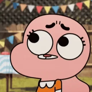 👄 Anais Watterson The Amazing World of Gumball desenho animado, animado, rosa, coelho, fofo telegram sticker