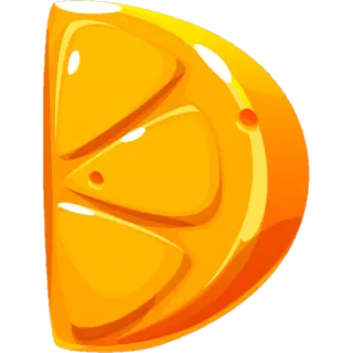 🧡 laranja, fruta, fatia, doce, bala, sobremesa telegram sticker