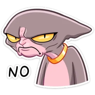 🙅‍♂ NO cat, angry, no, protest, disagreement telegram sticker