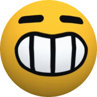 😁 Эмодзи, Улыбка, Желтый, Счастливый, Лицо telegram sticker