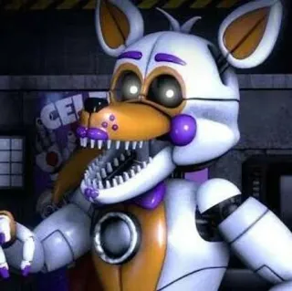 🌟 Funtime Foxy Five Nights at Freddy's Animatrónico, Videojuego, Terror, Espeluznante, Robot, FNAF telegram sticker